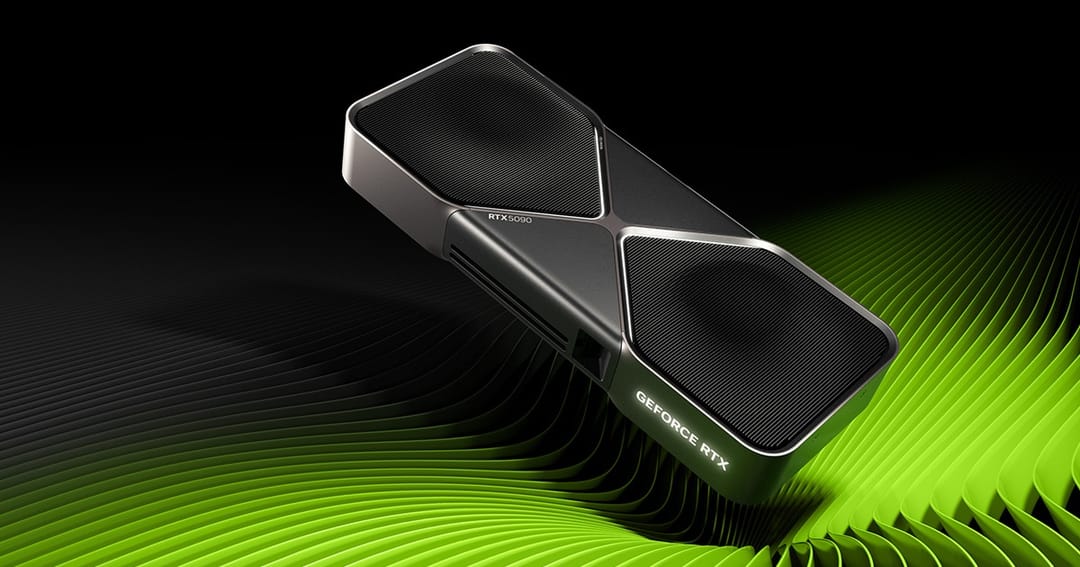 Nvidia odhaluje nové grafické karty řady RTX 50. U řady her dvojnásobntě překonají své předchůdce, ale připlatíme si