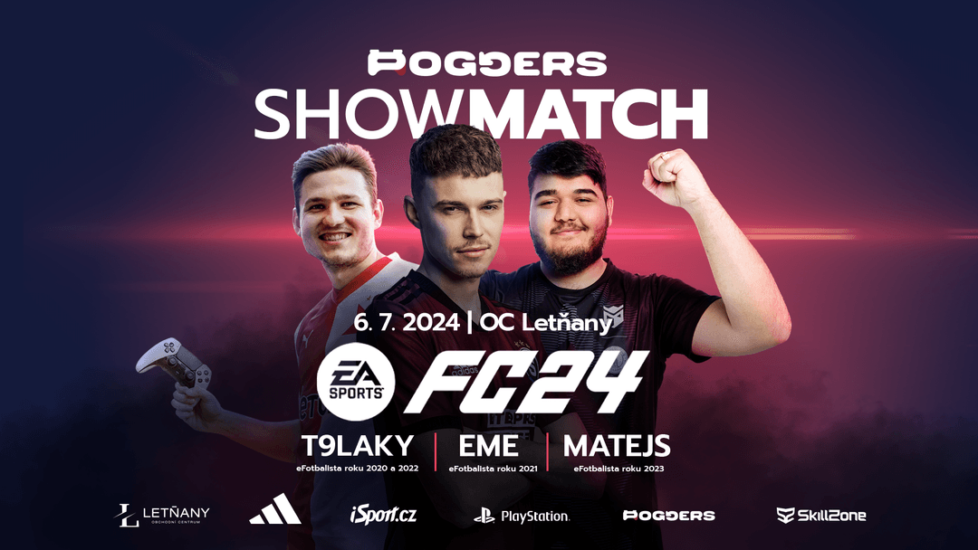 Poggers Showmatch v pražských Letňanech přinese souboj špičky české FC 24 scény, setkání s hráči i výzvy