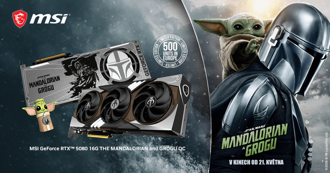 MSI představuje limitku RTX 5080 The Mandalorian and Grogu Edition OC