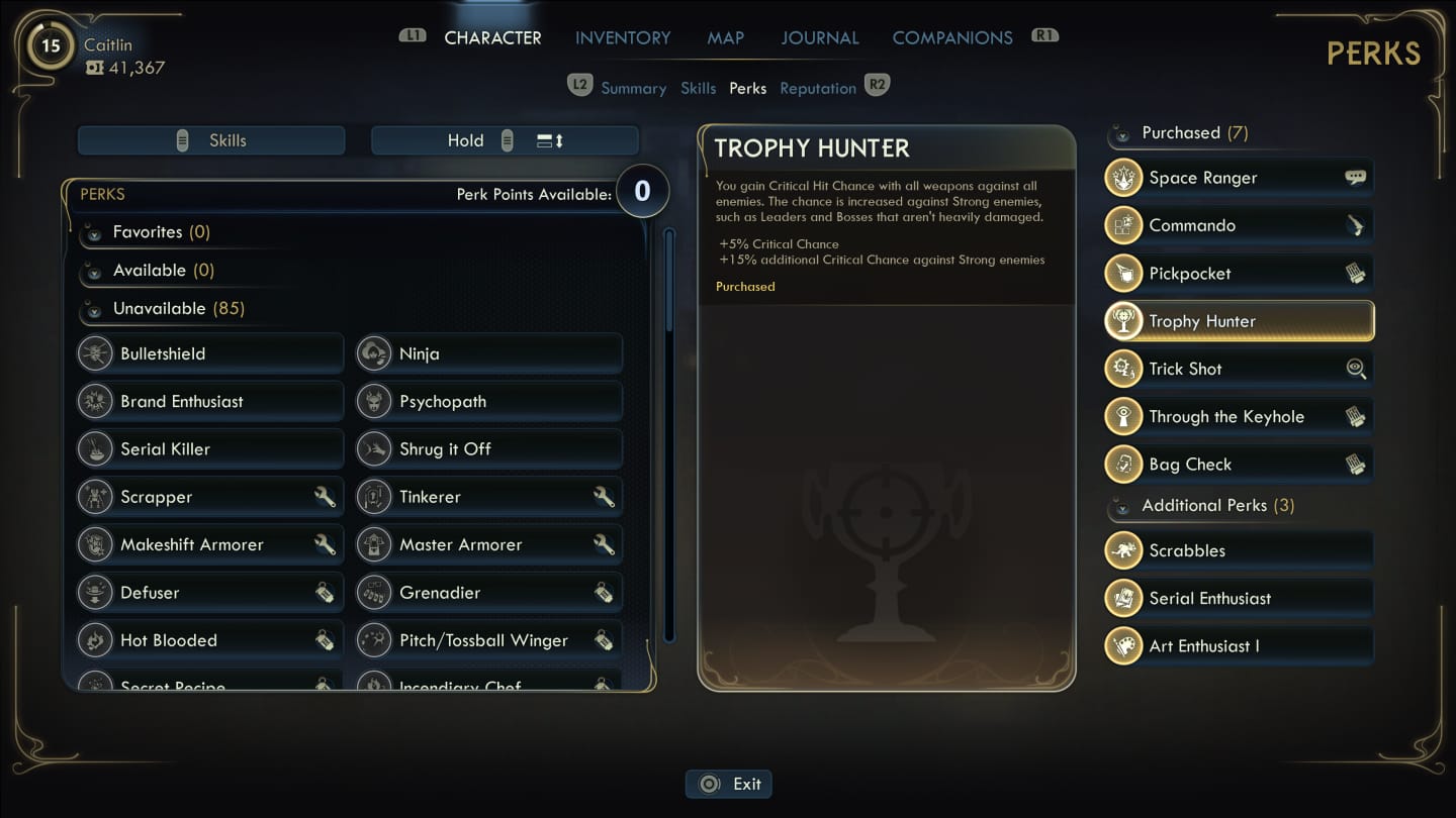 The Outer Worlds 2 perky