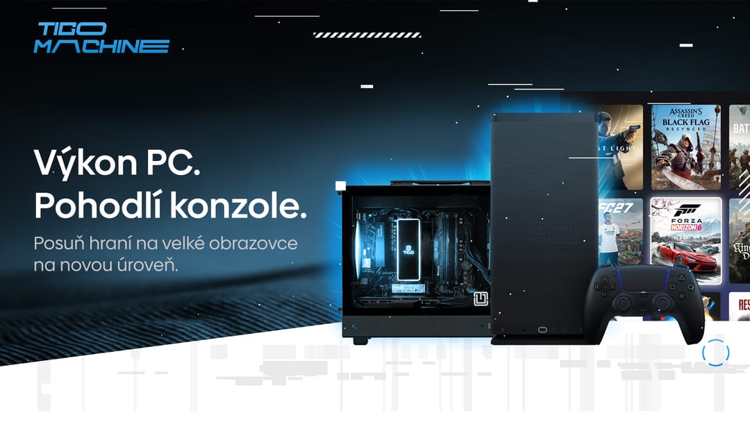 TIGO Machine kombinuje kompaktnost a jednoduchost konzole s vysokým výkonem PC