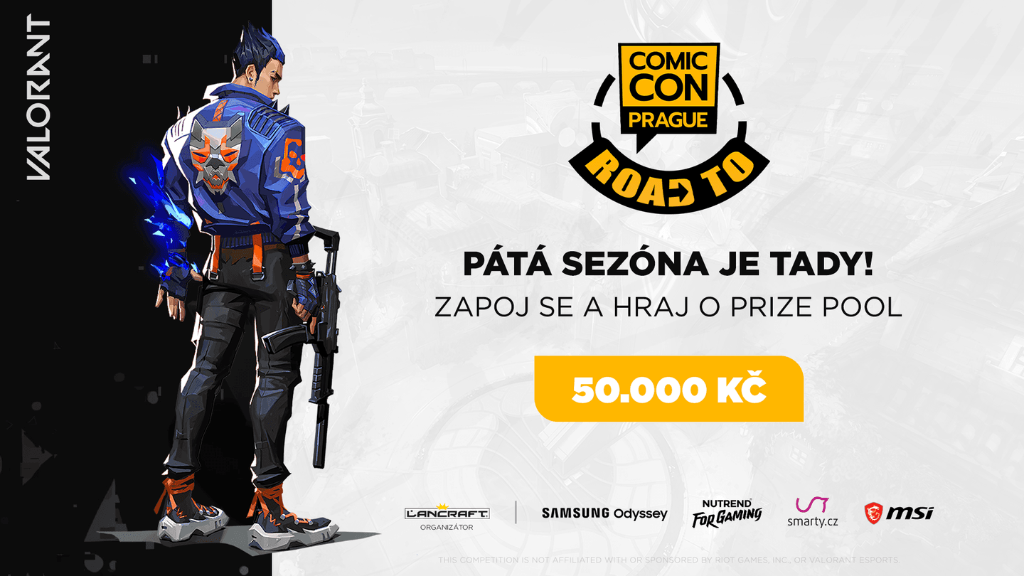 Zapoj se do Valorant turnaje o 50 000 korun! Road to Comic-Con Prague se vrací
